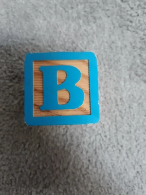 $5 • Buy Vintage Wooden Alphabet Block Letter B Crafts