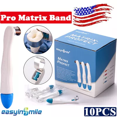 Dental Pro Matrices Bands Adjust Molar Restoration Tofflemire Matrix Bands 10pcs • $10.89