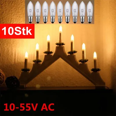 10Pcs E10 LED Replacement Bulbs Top Candle For Fairy Light Bulbs Lamp 10-55V  • $6.58