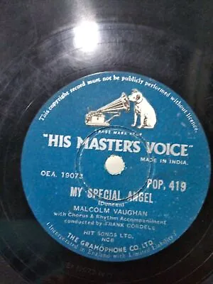 MALCOLM VAUGHAN Special Angel/heart Child RARE 78 RPM RECORD 10  INDIA VG+ • £471.04