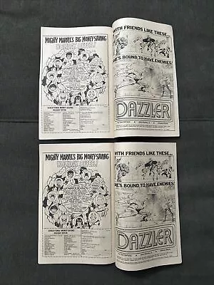 Dazzler #1 (2 Copies) (1981 Marvel) RARE ERROR VARIANT 24 25 Black & White • $6.50