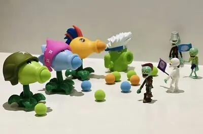 Plants Vs Zombies Peashooter Zombie Action Figure Toys 4in1 Set Limited Set 👍👍 • $15.99