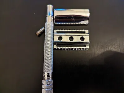 MERKUR Double Edge Safety Razor SOLINGEN GERMANY - For Parts - Might Be Fixable • $18.99