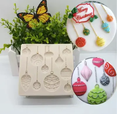 Christmas Ornament Bauble Silicone Mold Food Safe • $10.39