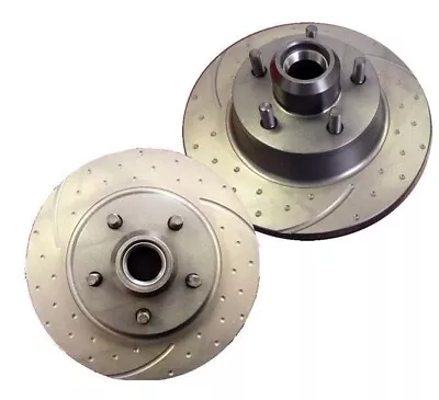 $186.20 • Buy DIMPLED SLOTTED FRONT DISC BRAKE ROTORS For Holden HQ HJ HX HZ WB RDA14D PAIR