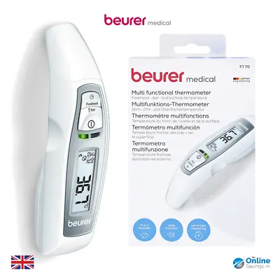 Digital Thermometer Adult Beurer FT70 In Ear Forehead Trusted By HealthCare Pros • £21.85