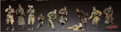 1/35 Resin Figures Model WWII Soviet 10 Soldiers Big Set Unassembled Unpainted • $46.73