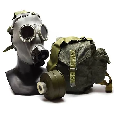Genuine Soviet Era Gas Mask Respiratory Chemical OD Army Issue Military MC-1 NEW • $28.96