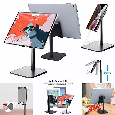 Adjustable Phone Tablet Stand Universal Desktop Holder Mount For IPad IPhone New • £10.14