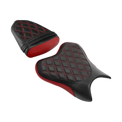 Black Red Driver & Passenger Pillion Seat Fit For Yamaha YZF R6 YZF-R6 2006-2007 • $99.99