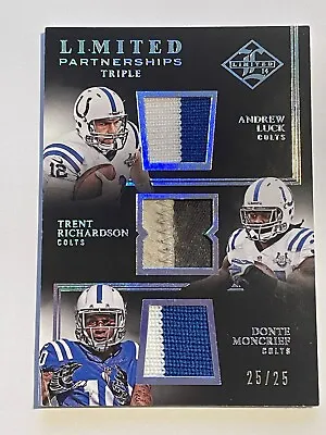 $10 • Buy 2014 Limited Partnership Andrew Luck Trent Richardson Donte Moncrief Jersey /25