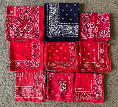 VTG 50s & 60s Bandana Lot Of 9 - Elephant Trunks Tuside Hercules Ideal Key • $84