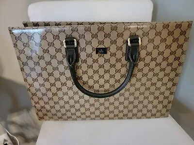 Gucci GG Crystal Monogram 190630 0019898 Laptop Briefcase! • $699.99