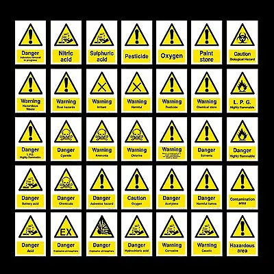 £1.39 • Buy Chemicals / Acid / Oxygen / Chlorine / LPG / Corrosive - Plastic Sign, Sticker