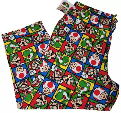 Official Nintendo Super Mario Yoshi Comfy Pajama Lounge Pants! 2X 3X Big & Tall • $25.99