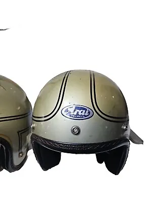 Lot Of 2 Vintage 1971 Challenger S Arai Open Face Motorcycle Helmet Adult Small  • $349.99