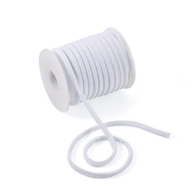 20m/Roll 5mm White Round Nylon Elastic Cords Stretch Habotai Foulard Silk Thread • $10.86