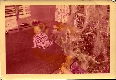 Vintage Snapshot Candid Photograph  Childhood Christmas Memories Unfading • $10