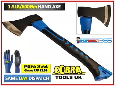 Hand Axe Fibreglass Shaft Handle Log Fire Wood Chopper Camping 1.3LB 600G 23-53 • £8.49