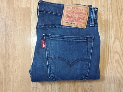 £25 • Buy LEVI'S 519 BIG TAG HI-BALL  Dark Blue Denim Slim Jeans Mens W32xL30