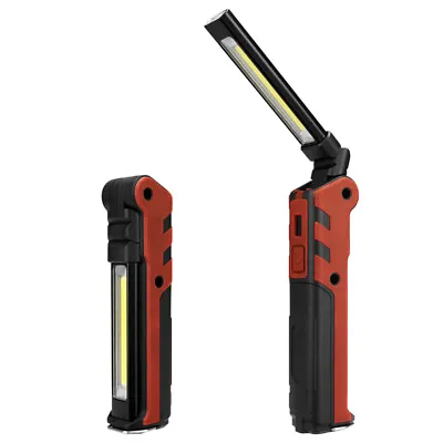COB LED Magnetic Work Light USB Rechargeable Inspection Lamp Hand Torch Foldable • £14.99