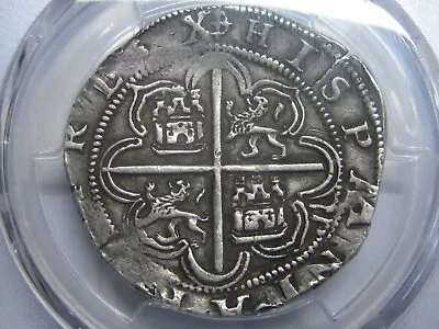 (1556-88) Philip Ii 4 Real Cob Pcgs Au50 Sevilla Spanish Silver Colonial Era • $1355