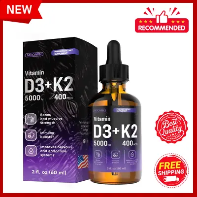 Vitamin D3 And K2 Liquid Drops - Supplement For Healthy Heart Immune System New • $13.49