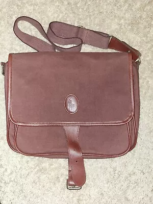 Brown/Maroon Ralph Lauren Polo Bag With Leather Accents - High Quality Bag!!! • $5