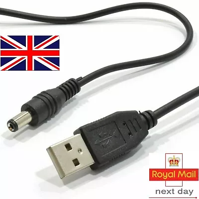 5V 1A/2A USB A To 5.5mm Barrel Jack Plug Male DC Power Charger AC Adapter Cable • £3.49
