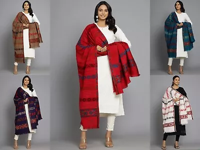 Womens Mens 100% Cashmere Indian Oversized Blanket Wool Scarf Shawl Wrap Throw • $35.99