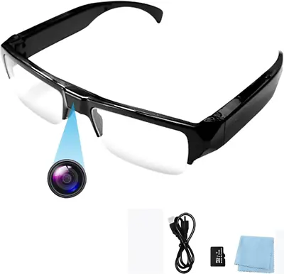 Giurrovo Camera Glasses Video Recording Camera Video Glasses HD 1080P Eyewear... • $76.23