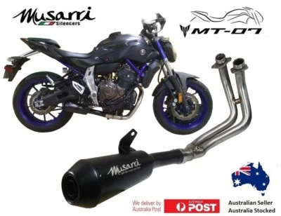 $549.90 • Buy Yamaha MT07 / HO / LAMS Exhaust 2014-2022 Musarri Full System GP Street Series