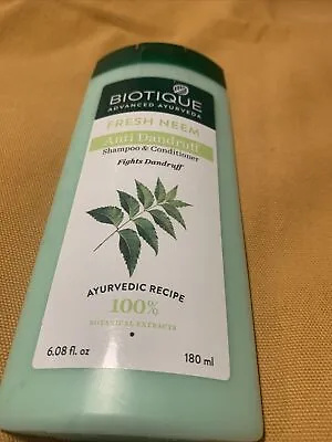 Biotique Bio Neem / Fresh Neem Anti-Dandruff Shampoo With Conditioner 180ml • £11