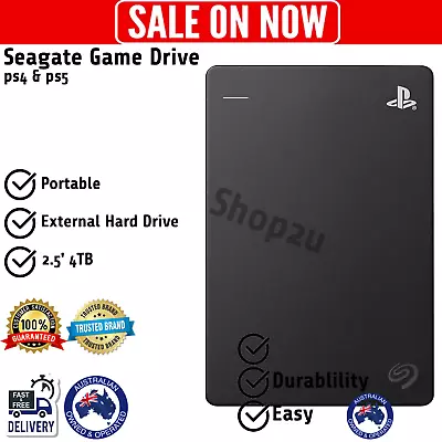 Seagate Game Drive For PS5 4TB Portable External Hard Drive Compatible With P • $292.95