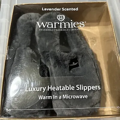 Warmies Microwavable Faux Fur Slippers Wheat Filled With Lavender Scent UK 3-7 • £18.99