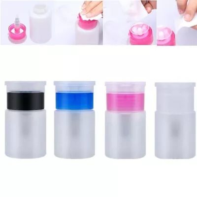 £2.87 • Buy Empty Clear Nail Pump Dispenser Acetone Polish Remover Alcohol Liquid Bottle