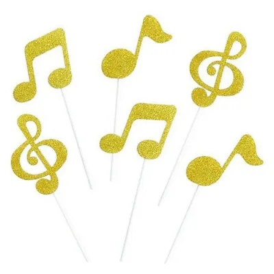 £2.42 • Buy Glitter Paper Cupcake Topper Cake Decor Party Supplies Music Notes Wedding