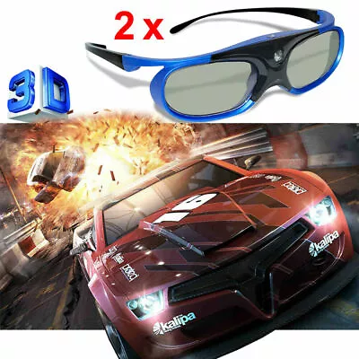 2X Active Shutter 3D Glasses For NEC JmGo BenQ Acer Sony DLP-Link 3D Projector • $65.26