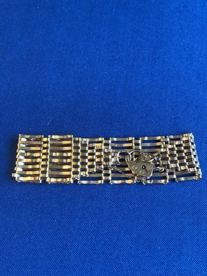 £100 • Buy 9ct Hallmarked ￼gold 8 Bar Gate Bracelet, Bangle, ￼17.6g Nice Condition