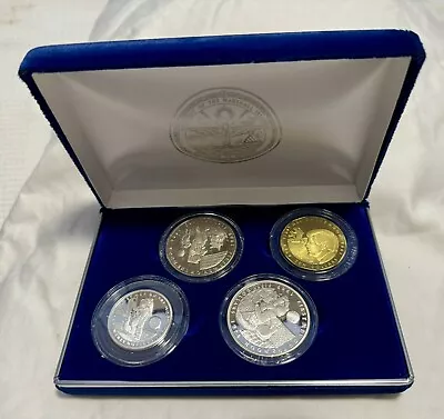 MIM 25th Anniversary Commemorative Coin Set First Men On Moon! GEM MINT! RARE! • £110.77