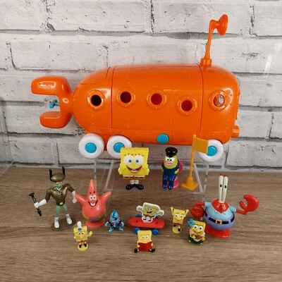 £49.99 • Buy Spongebob Square Pants Bikini Bottom Submarine Bus Playset & Figure With Sound