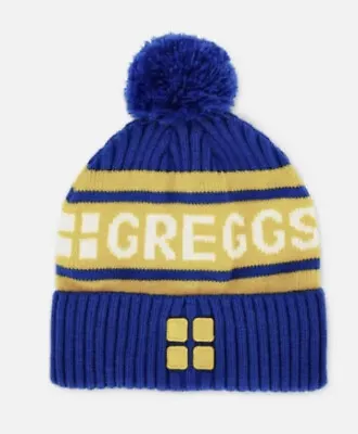 £12.50 • Buy Greggs Primark Blue Bobble Beanie Hat  Present Novelty Gift Birthday Stag Hen