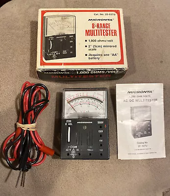 Vintage Micronta 8 Range Multimeter Multitester Tester AC/DC 22-027U *MINT +++++ • $14.50