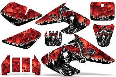 Dirt Bike Graphics Kit Decal Sticker Wrap For Honda XR50R 2000-2003 REAPER RED • $69.97