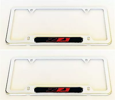 Chrome Z71 Off Road License Plate Cover Frame For Chevy Tag Holder Rust Free   • $22.99