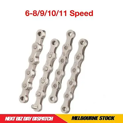 Mountain Road Bicycle Chain 116 Links 6-8/9/10/11 Speed Quick Link • $15.80