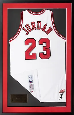 Michael Jordan Signed Mr. June 1995-96 Pro Cut Chicago Bulls Framed Jersey UDA • $14995