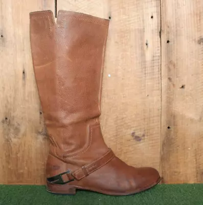 UGG 'Channing' Chestnut Brown Leather 15  Tall Knee-High Boots Sz. 8 • $33.11