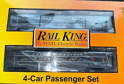 MTH RailKing UNION PACIFIC O Scale 4-Car 60’ Streamlined Passenger Set #30-1514P • $269.99