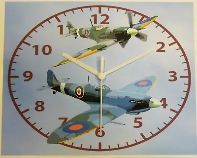 Supermarine Spitfire Wall Hanging Clock RAF Classic • £14.30